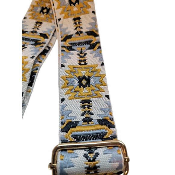 NWOT Boho Purse Strap ReplacementCrossbody‎ Adjustable Gold Black - Picture 3 of 7